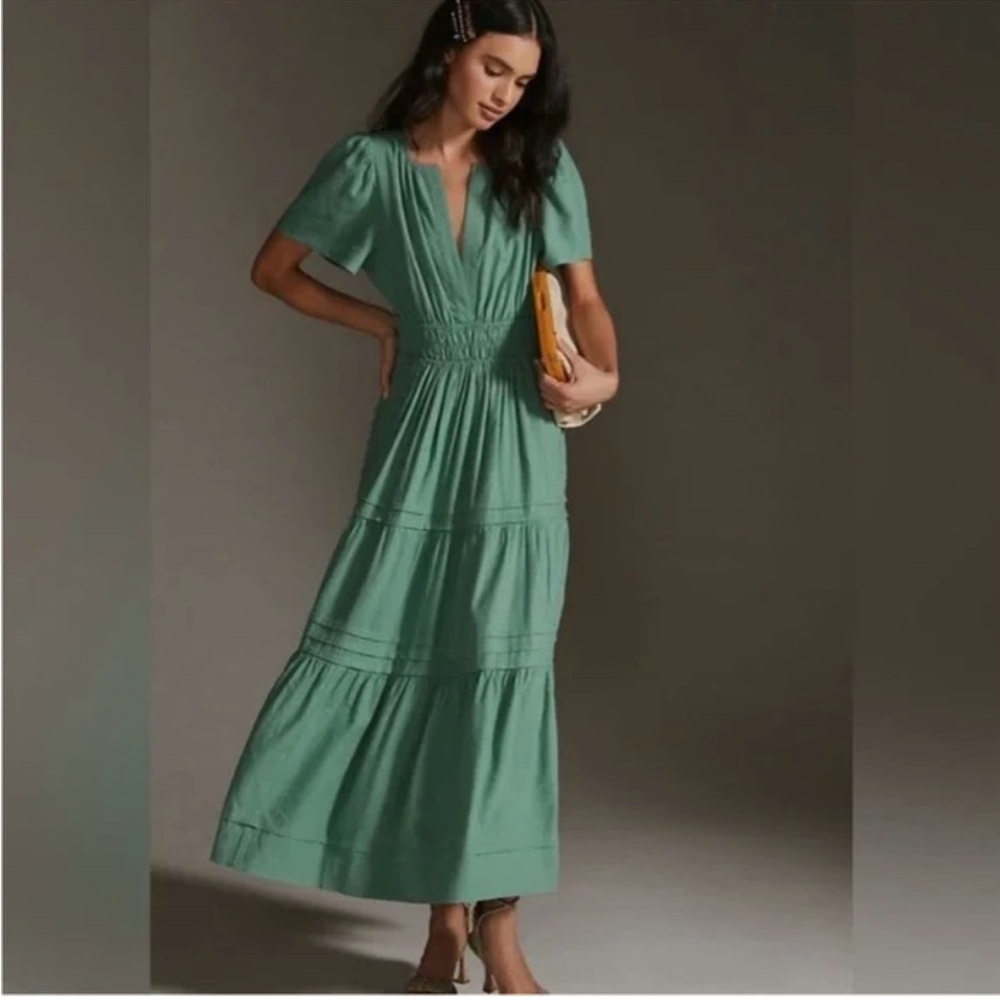 Anthropologie Somerset Maxi Dress Linen Addition